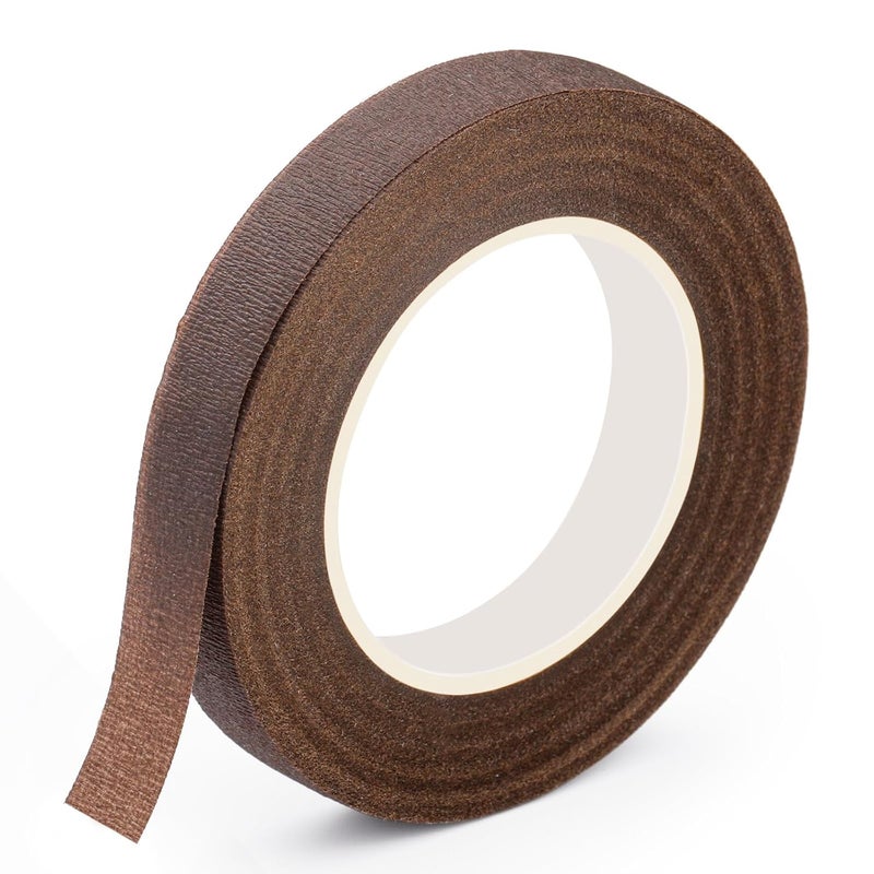 SOCNITC Floral Tape, 1/2inch Flower Tape, Flower Tape for Bouquet Stem Wrap Floral Arranging Craft Projects Corsages, Wedding Bouquet (Brown) - Image 1